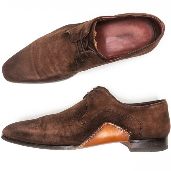MAGNANNI Men's Suede Handmade Leather Shoes Size9